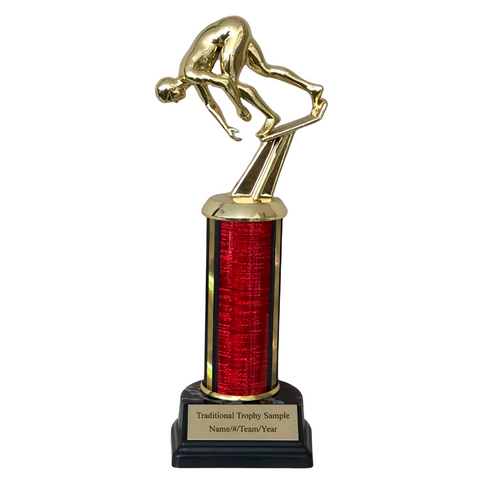 Swim Trophy w/ colored column