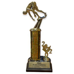 custom engraved swim trophy