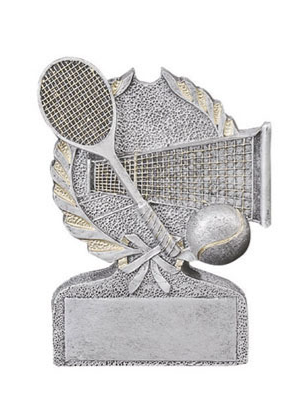 silver tennis trophy