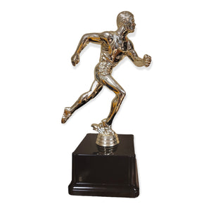 huge male track runner trophy