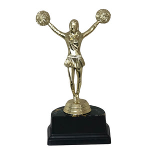 traditional gold cheerleading trophy