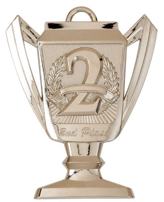 Silver second place medal