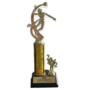 volleyball trophy with free gold engraved plate